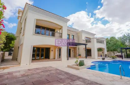 Outdoor House image for: Villa - 6 Bedrooms - 7 Bathrooms for rent in Lime Tree Valley - Earth - Jumeirah Golf Estates - Dubai, Image 1