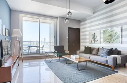 Living Room image for: Apartment - 1 Bedroom - 2 Bathrooms for rent in Botanica Tower - Dubai Marina - Dubai, Image 1