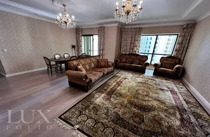 Living / Dining Room image for: Apartment - 3 Bedrooms - 4 Bathrooms for rent in Sadaf 2 - Sadaf - Jumeirah Beach Residence - Dubai, Image 1