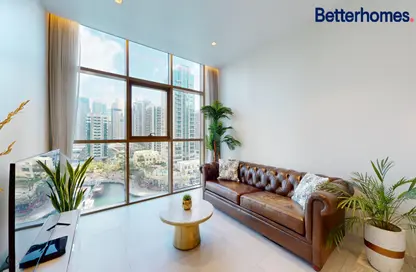 Living Room image for: Apartment - 2 Bedrooms - 3 Bathrooms for rent in No.9 - Dubai Marina - Dubai, Image 1