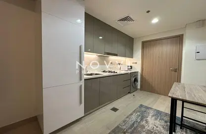 Kitchen image for: Apartment - 1 Bathroom for rent in AZIZI Riviera 32 - Meydan One - Meydan - Dubai, Image 1