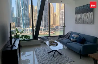 Apartment - 1 Bedroom - 2 Bathrooms for rent in Silverene Tower B - Silverene - Dubai Marina - Dubai