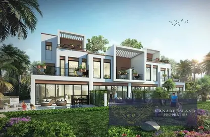 Outdoor House image for: Villa - 3 Bedrooms - 3 Bathrooms for sale in Costa Brava 2 - Costa Brava at DAMAC Lagoons - Damac Lagoons - Dubai, Image 1