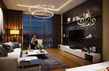 Living Room image for: Apartment - 1 Bedroom - 2 Bathrooms for sale in AZIZI Riviera - Meydan One - Meydan - Dubai, Image 1