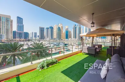 Terrace image for: Apartment - 3 Bedrooms - 3 Bathrooms for sale in Al Majara 5 - Al Majara - Dubai Marina - Dubai, Image 1