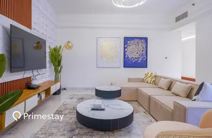 Living Room image for: Apartment - 2 Bedrooms - 2 Bathrooms for rent in Meera - Al Habtoor City - Business Bay - Dubai, Image 1
