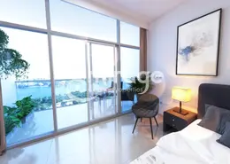 Living Room image for: Apartment - 1 Bathroom for sale in Diva - Yas Island - Abu Dhabi, Image 1