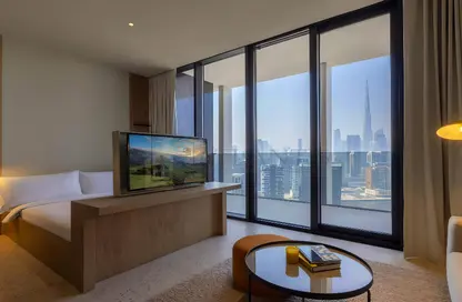 Room / Bedroom image for: Hotel  and  Hotel Apartment - Studio - 1 Bathroom for sale in Aryene Greens - Arjan - Dubai, Image 1