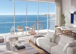 Living / Dining Room image for: Apartment - 2 Bedrooms - 2 Bathrooms for sale in Bluewaters Bay Building 2 - Bluewaters Bay - Bluewaters - Dubai, Image 1