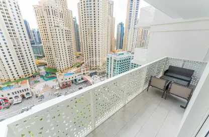 Balcony image for: Apartment - 1 Bedroom - 1 Bathroom for rent in La Vie - Jumeirah Beach Residence - Dubai, Image 1