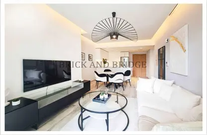Living / Dining Room image for: Apartment - 1 Bedroom - 2 Bathrooms for rent in Ahad Residences - Business Bay - Dubai, Image 1