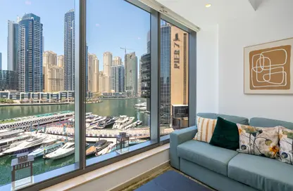 Apartment - 1 Bedroom - 2 Bathrooms for rent in Silverene Tower B - Silverene - Dubai Marina - Dubai