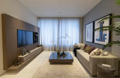 Living Room image for: Apartment - 2 Bedrooms - 3 Bathrooms for sale in Beverly Boulevard - Arjan - Dubai, Image 1