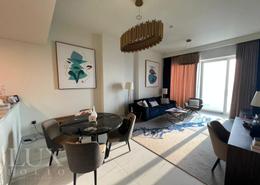 Living / Dining Room image for: Apartment - 1 bedroom - 2 bathrooms for rent in Avani Palm View Hotel & Suites - Dubai Media City - Dubai, Image 1