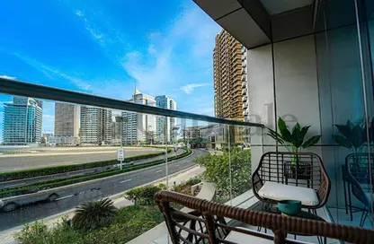 Balcony image for: Apartment - 1 Bedroom - 2 Bathrooms for sale in Hub Canal 1 - Hub-Golf Towers - Dubai Sports City - Dubai, Image 1