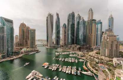 Water View image for: Apartment - 3 Bedrooms - 4 Bathrooms for rent in Al Habtoor Tower - Dubai Marina - Dubai, Image 1