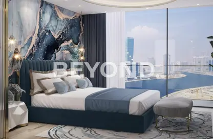 Room / Bedroom image for: Apartment - 1 Bedroom - 2 Bathrooms for sale in Chic Tower - Business Bay - Dubai, Image 1