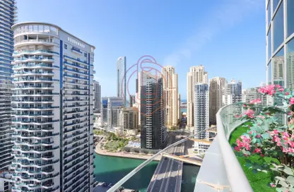 Outdoor Building image for: Apartment - 3 Bedrooms - 4 Bathrooms for rent in The Waves - Dubai Marina - Dubai, Image 1