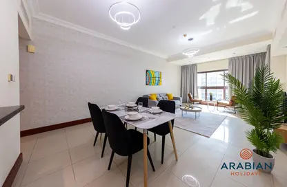 Living / Dining Room image for: Apartment - 1 Bedroom - 2 Bathrooms for rent in Golden Mile 6 - Golden Mile - Palm Jumeirah - Dubai, Image 1