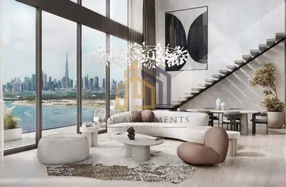 Living Room image for: Apartment - 1 Bathroom for sale in Kempinski Residences The Creek - Al Jaddaf - Dubai, Image 1