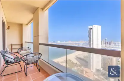 Balcony image for: Apartment - 1 Bedroom - 2 Bathrooms for rent in Sadaf 7 - Sadaf - Jumeirah Beach Residence - Dubai, Image 1