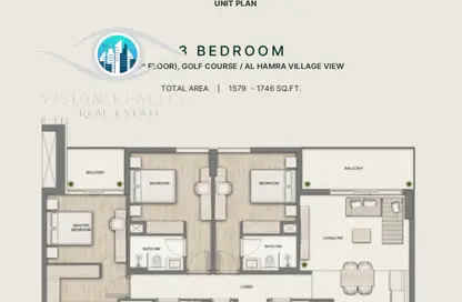 Apartment - 3 Bedrooms - 2 Bathrooms for sale in Al Hamra Waterfront - Al Hamra Village - Ras Al Khaimah