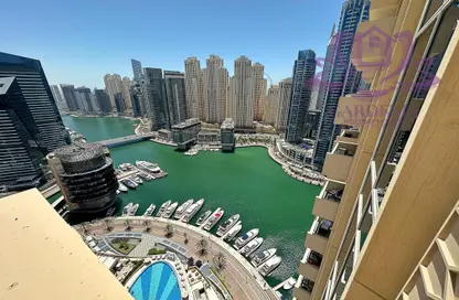 شقة - غرفة نوم - 2 حمامات للايجار في جي دبليو ماريوت هوتيل مارينا - دبي مارينا - دبي