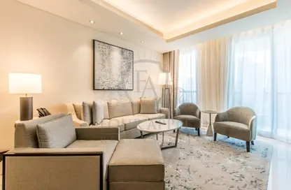 صورة لـ غرفة المعيشة شقة - غرفة نوم - 1 حمام للايجار في فندق برج ليك - العنوان داون تاون - دبي وسط المدينة - دبي ، صورة رقم 1