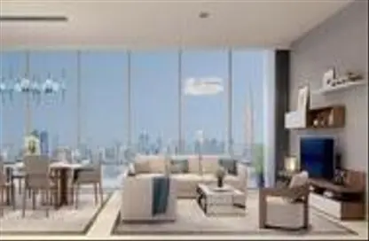 Living / Dining Room image for: Apartment - 3 Bedrooms - 4 Bathrooms for sale in Harbour Gate Tower 2 - Harbour Gate - Dubai Creek Harbour (The Lagoons) - Dubai, Image 1