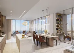 Living / Dining Room image for: Apartment - 1 Bedroom - 2 Bathrooms for sale in Palm Beach Towers 2 - Palm Beach Towers - Palm Jumeirah - Dubai, Image 1