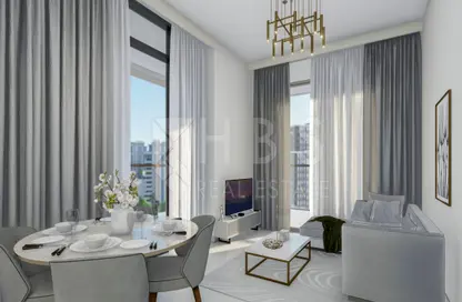 Living / Dining Room image for: Apartment - 2 Bedrooms - 3 Bathrooms for sale in The Paragon by IGO - Business Bay - Dubai, Image 1