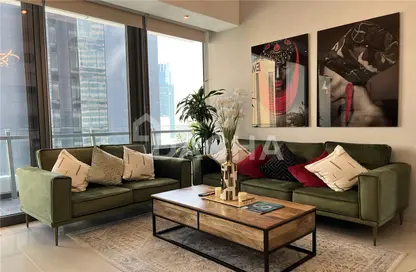 Living Room image for: Apartment - 1 Bedroom - 2 Bathrooms for rent in Silverene Tower B - Silverene - Dubai Marina - Dubai, Image 1
