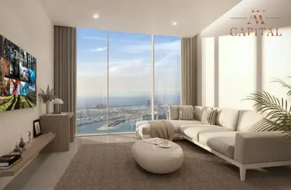 صورة لـ غرفة المعيشة شقة - 1 حمام للبيع في برج سيل - دبي مارينا - دبي ، صورة رقم 1