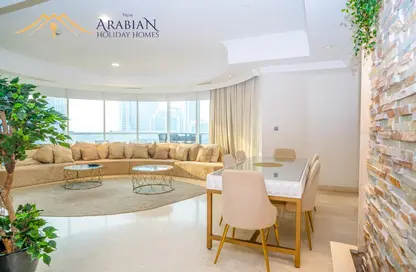 Living / Dining Room image for: Apartment - 3 Bedrooms - 4 Bathrooms for rent in Trident Waterfront - Dubai Marina - Dubai, Image 1