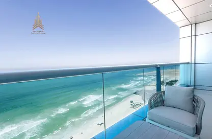 Balcony image for: Apartment - 2 Bedrooms - 2 Bathrooms for sale in Ajman Corniche Residences - Ajman Corniche Road - Ajman, Image 1