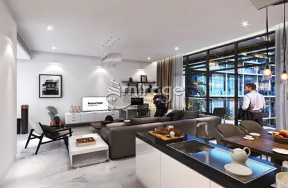Living Room image for: Apartment - 1 Bathroom for sale in Oasis 1 - Oasis Residences - Masdar City - Abu Dhabi, Image 1