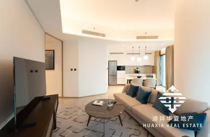 Living Room image for: Apartment - 2 Bedrooms - 2 Bathrooms for rent in Address Harbour Point Tower 1 - Address Harbour Point - Dubai Creek Harbour (The Lagoons) - Dubai, Image 1