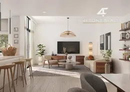 صورة لـ غرفة المعيشة / غرفة الطعام شقة - 3 غرف نوم - 4 حمامات للبيع في المدينة المستدامة - جزيرة ياس - جزيرة الياس - أبوظبي ، صورة رقم 1