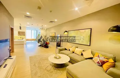 Living Room image for: Apartment - 1 Bathroom for sale in Maison Elysee - Jumeirah Village Circle - Dubai, Image 1