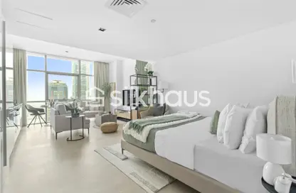Room / Bedroom image for: Apartment - 1 Bathroom for rent in Liberty House - DIFC - Dubai, Image 1
