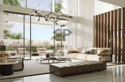 Living Room image for: Villa - 6 Bedrooms for sale in The Beach Collection Villas - Palm Jebel Ali - Dubai, Image 1