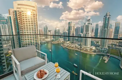 Balcony image for: Apartment - 2 Bedrooms - 2 Bathrooms for rent in LIV Residence - Dubai Marina - Dubai, Image 1