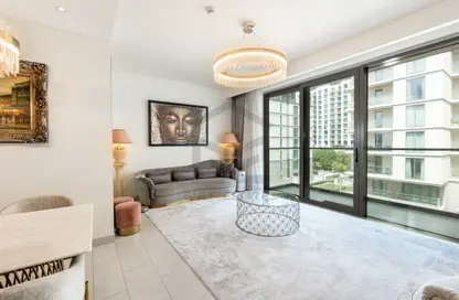 Living Room image for: Apartment - 3 Bedrooms - 4 Bathrooms for sale in Hartland Greens - Sobha Hartland - Mohammed Bin Rashid City - Dubai, Image 1