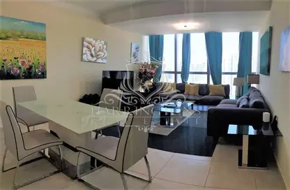 Living / Dining Room image for: Apartment - 3 Bedrooms - 3 Bathrooms for rent in Global Lake View - Lake Almas East - Jumeirah Lake Towers - Dubai, Image 1