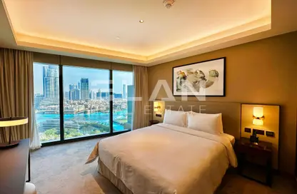 Room / Bedroom image for: Apartment - 2 Bedrooms - 2 Bathrooms for rent in The Address Residences Dubai Opera Tower 1 - The Address Residences Dubai Opera - Downtown Dubai - Dubai, Image 1