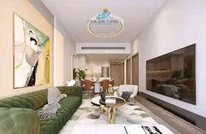 Living Room image for: Apartment - 1 Bathroom for sale in Neva Residences - Jumeirah Village Circle - Dubai, Image 1