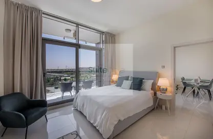 Room / Bedroom image for: Apartment - 1 Bedroom - 2 Bathrooms for rent in Loreto 1 B - Loreto - DAMAC Hills - Dubai, Image 1