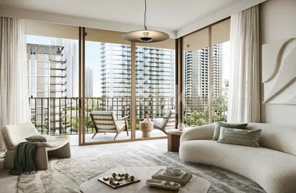 Living Room image for: Apartment - 1 Bedroom - 1 Bathroom for sale in Aeon Tower 1 - Aeon - Dubai Creek Harbour (The Lagoons) - Dubai, Image 1