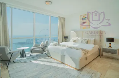 Room / Bedroom image for: Apartment - 3 Bedrooms - 5 Bathrooms for rent in Al Fattan Marine Tower - Al Fattan Marine Towers - Jumeirah Beach Residence - Dubai, Image 1