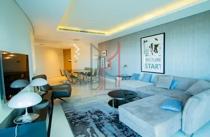 Living / Dining Room image for: Apartment - 3 Bedrooms - 4 Bathrooms for rent in Tower B - DAMAC Towers by Paramount - Business Bay - Dubai, Image 1
